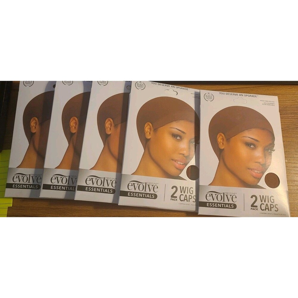 First Line Evolve Essentials Wig Caps – 5 Packs (2 Caps Each) New, Free Shipping